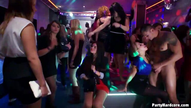 Crazy Swinger Party - Amateur Blonde Gets Gangbang with Big Cock