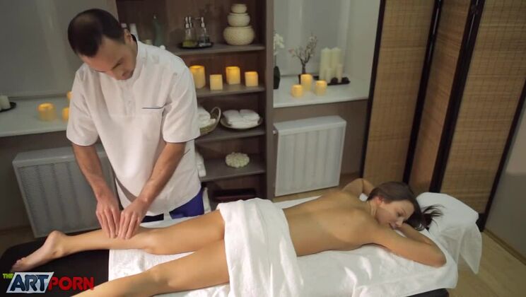[TheArtPorn] - Brunette Nensi B Medina enjoys Russian massage - Foxy Di