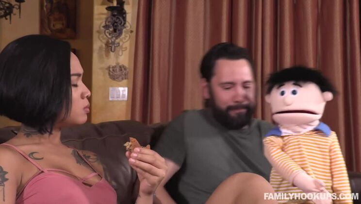 [FamilyHookups] - Stepfamily Fun with Brunette Teen and Stepmom - Honey Gold