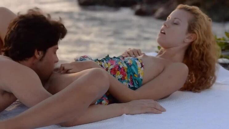 Blonde Carmen's Young Body Gets Cumshot in Paradise