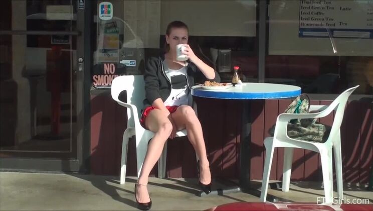 Teen Brunette's Outdoor Adult Solo Debut