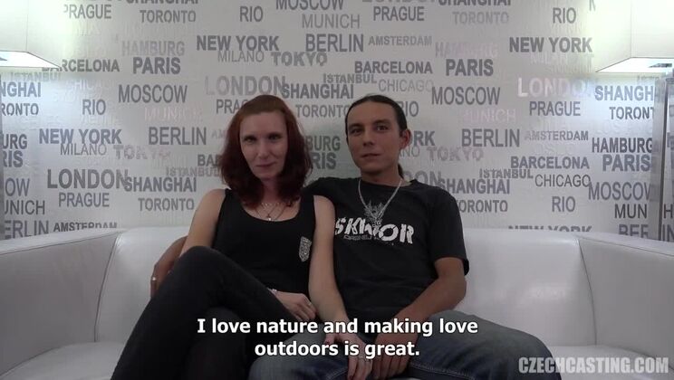 [CzechCasting] - Czech Redhead in European Threesome Casting