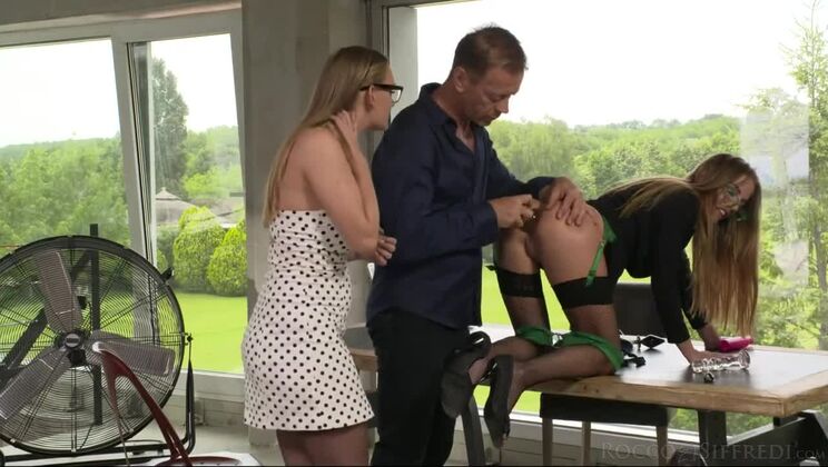 [RoccoSiffredi] - Blonde MILFs Eveline Dellai and Nina Heels in Anal Threesome - Eveline Dellai - Rocco Siffredi