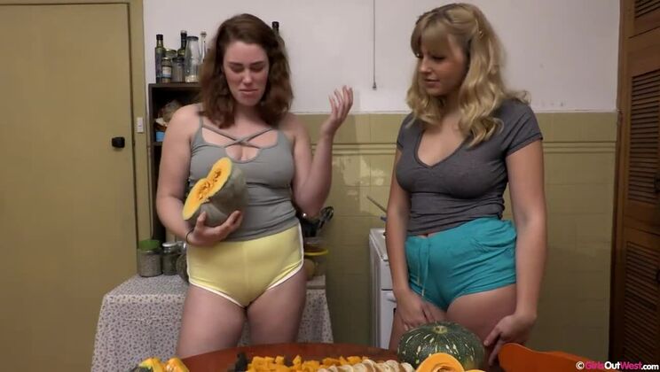 Peggie & Selina - Lesbian Stockings & Big Tits Action