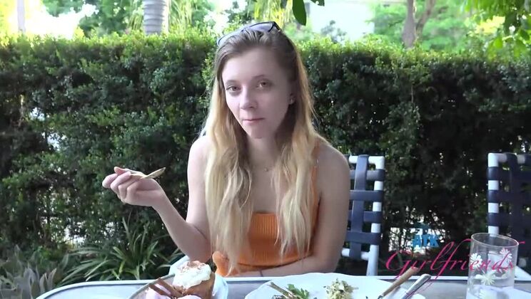[ATKGirlfriends] - Riley Star Gives a Footjob in the Garden - Riley Star
