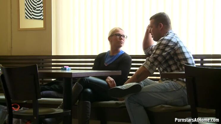 Blonde Beauty Gets A Facial Cumshot