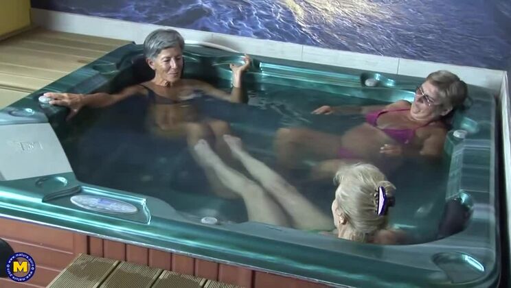 Mature Ladies Unwind in Sauna - Branka, Deisi, Yolina