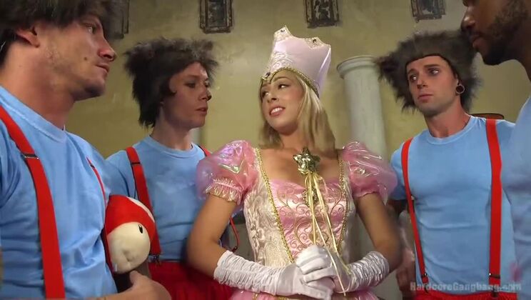 [HardcoreGangbang] - Blonde Princess Peach Gets Double Penetrated by Her Kingdom - Gage Sin - Zoey Monroe - John Johnson - Mr Pete - Owen Gray - Mark Wood