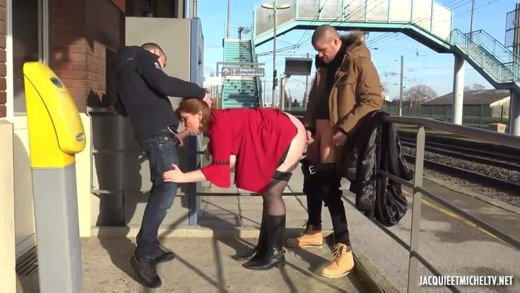 [Jacquie&MichelTV] - Maman Redhead Takes 3 Dicks - Sara B.