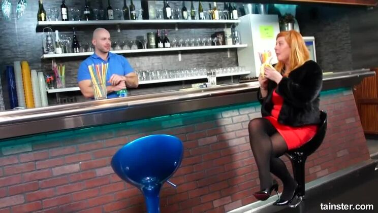 Milf Gets Pissed On and Cum Shot by Bartender's Special!