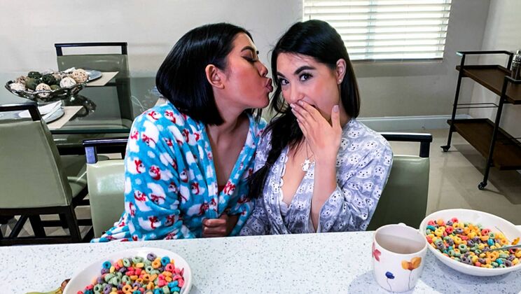 [MyPervyFamily] - Naughty Stepsisters: Brunette Teen Fun - Mina Moon - Emerald Loves