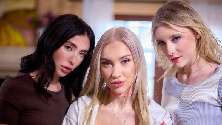 [WebYoung] - Blonde and Brunette Share a Pass - Jane Wilde - Melody Marks - Jazmin Luv