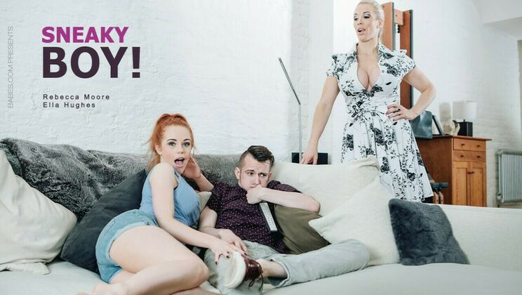 [StepmomLessons] - Ella Hughes in a Natural Tits Threesome - Sam Bourne - Rebecca More - Ella Hughes