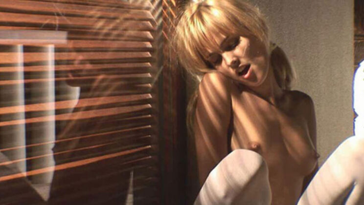 [WowGirls] - Hairy Pussy Solo in White Lingerie - Sasha