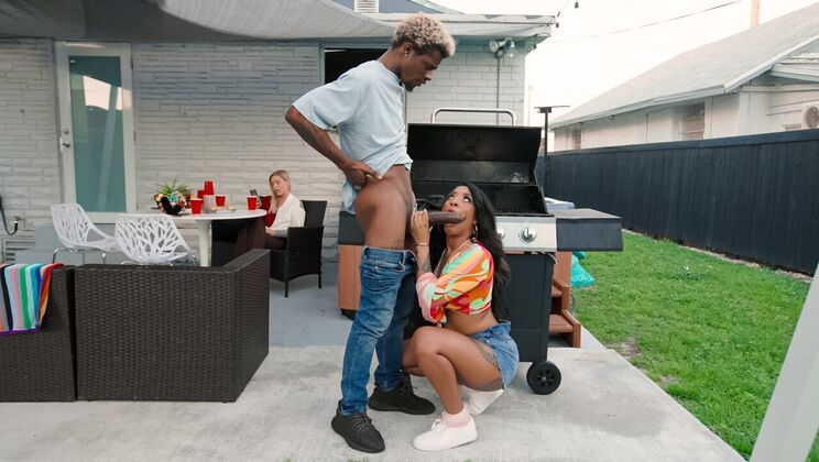 [SneakySex] - Spring Fling BBQ Turns into Wild Sex Party - Damion Dayski - India Lordhefner