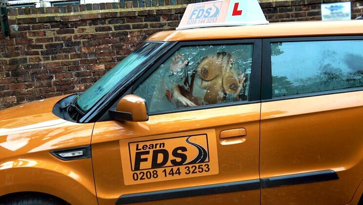 [FakeDrivingSchool] - Amateur Black Woman Tries Doggystyle - Ryan Ryder