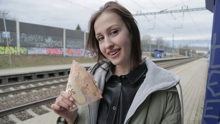 [PublicAgent] - Public Train Station Facial - Erik Everhard - Jessika Night