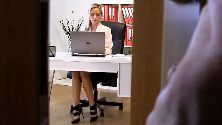 [PervsOnPatrol] - Blonde Fucking in Office - Cristal Caitlin