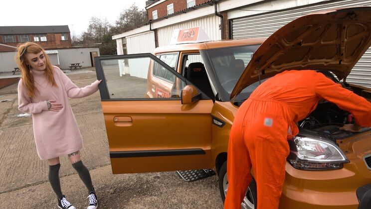 [FakeDrivingSchool] - Redhead Gets Ass Fingering and Fucked