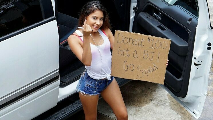 [PervsOnPatrol] - Teen Spinner Gets Soaked at Car Wash - Zaya Cassidy