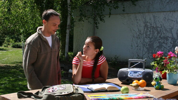 [Oldje] - Daddy's Gardener Fucks Claudia Rossi Hard Outdoor Anal - Phillipe - Claudia Rossi