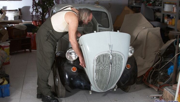 [Oldje] - Brunette Teens in Old Cars - Attilah - Madison Parker