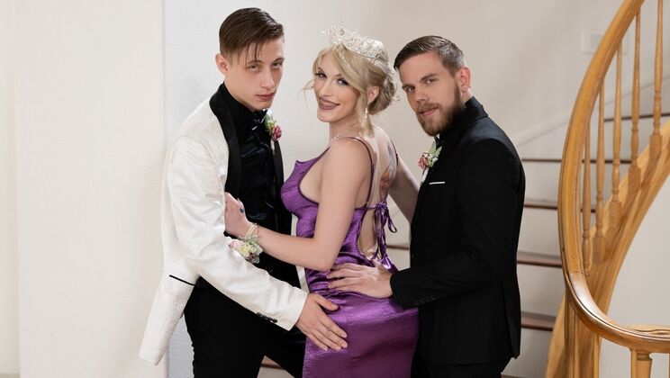[TransAngels] - Tattooed Blonde Gets Anal Sex and Cumshot - Steve Rickz - Cole Church - Izzy Wilde