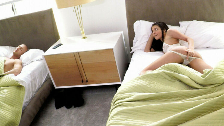 [SpyFam] - Step-Brother Catches Horny Step-Sister In His Bed - Adria Rae