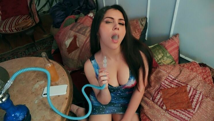 Blonde Babe Gives Handjob and Titty Fuck