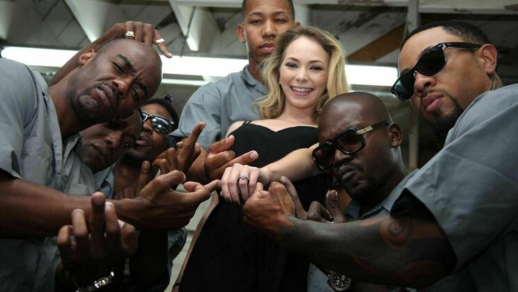 [BlacksonBlondes] - Shaved Pussy Angel Smalls Fucked