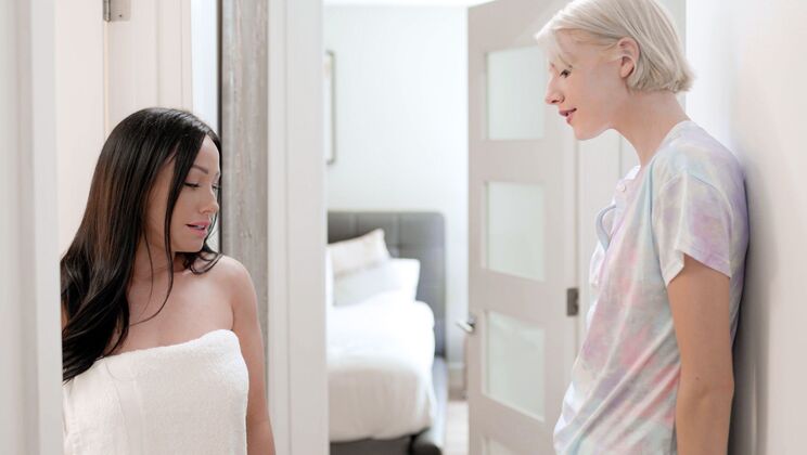 [Girlsway] - Teen Lesbians with Small Tits Enjoy Morning Kissing