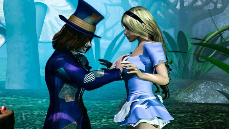 Blonde Teen Alice: Cumshot in Wonderland