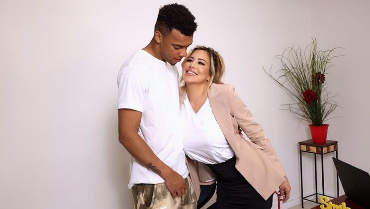 [FantasyMassage] - Big Tits Blonde Caitlin Bell Fucks Black Guy - Caitlin Bell - Lawson Jones