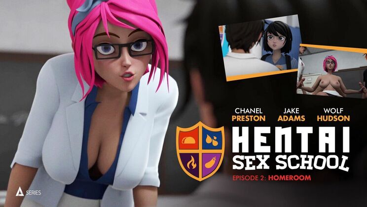 [AdultTimeAnimation] - School Fuck: Big Cock and Uniforms - Chanel Preston - Jake Adams - Whitney Wright - April Oneil - Wolf Hudson