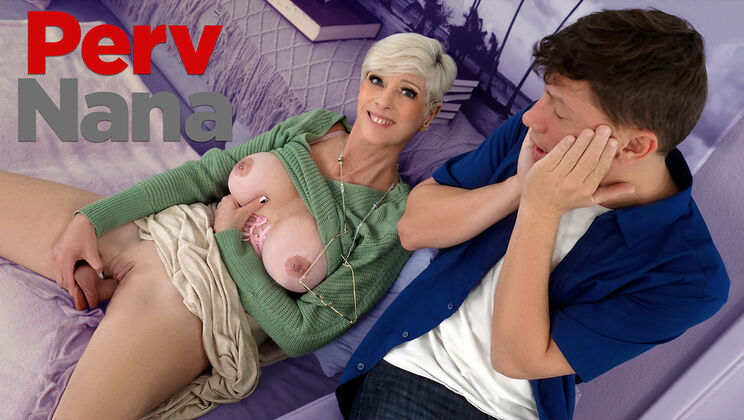 [PervNana] - Mature Blonde Foxxxy Darlin Takes Young Cock Deep - Rion King - Foxxxy Darlin