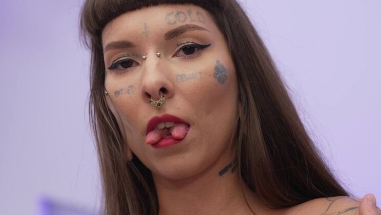 [NRXStudio] - Tattooed Skinny's First Anal and Deepthroat - Tim Monster Cock - Marseline Black