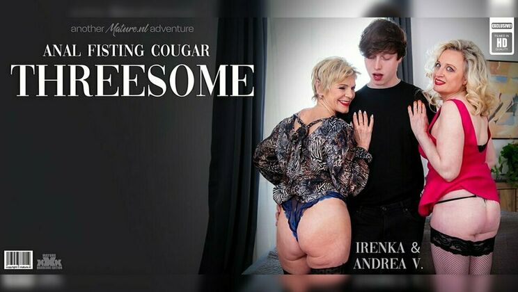 [Mature.nl] - Fisting Frenzy: Irenka and Andrea V. Take on a Young Stud in a Wild Anal Session - Irenka - Andrea V. - Lenny Yankee