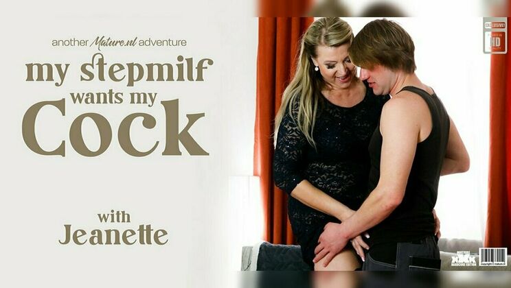 [Mature.nl] - Blonde stepmom sucks and fucks stepson on couch - Jeanette - Rick Palmer