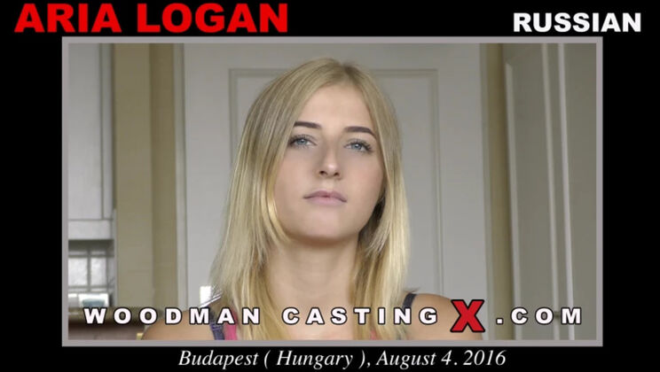 [WoodmanCasting] - Blonde Bombshell Aria Logan in Action - Aria Logan