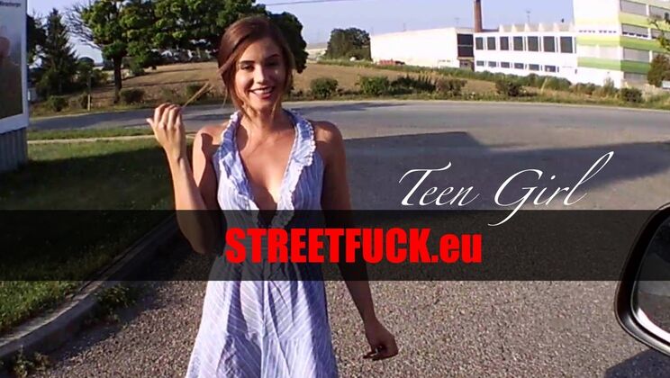 [StreetFuck] - Shaved Brunette's POV Sex with Cum in Mouth - Marcello Bravo - LittleCaprice