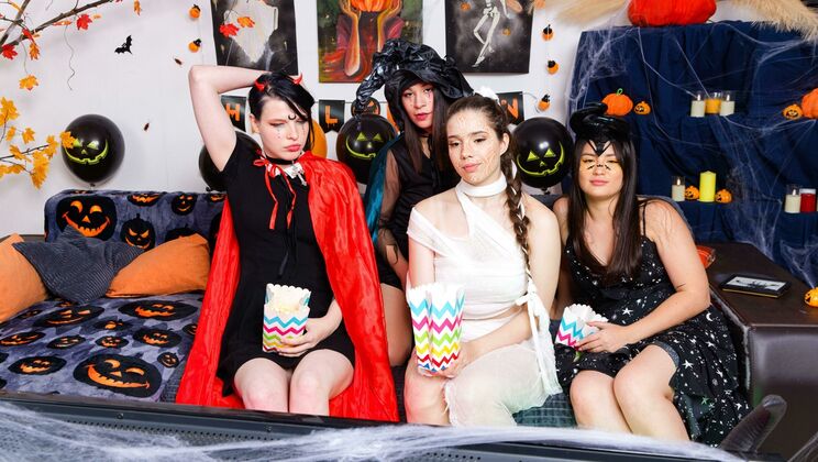[ClubSweethearts] - Big Tits Babe Halloween - Cherry Black - Nice Viki - Amelia Ost - Roxy Muroy