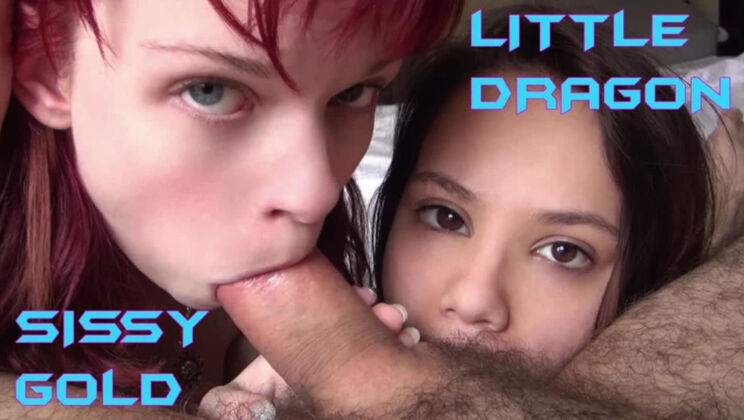 Pussy Licking and Blowjob with Sissy and Dragon
