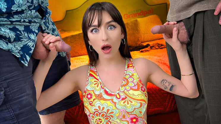 [NotMyGrandpa] - Female Orgasm Guaranteed in This Wild Threesome - Dick Chibbles - Jack Vegas - Lana Smalls