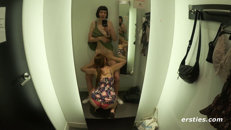 [Ersties] - Brunette & Blonde: Doggystyle Exhibitionist Action - Delfine (Ersties) - Sally B (Ersties)