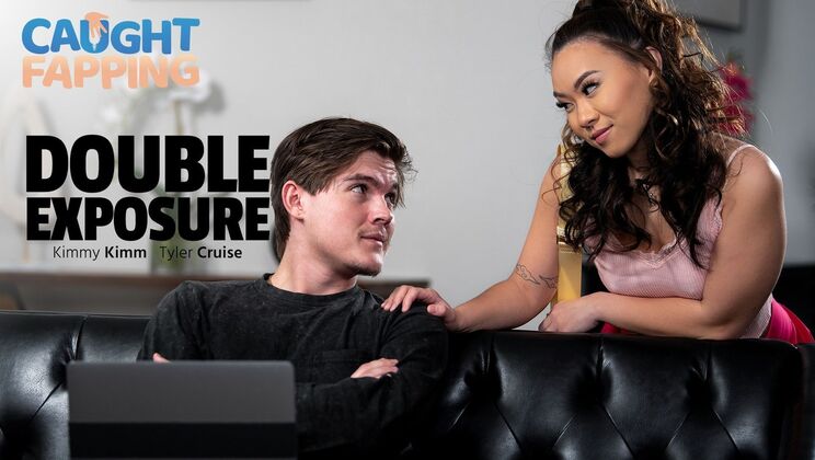 [CaughtFapping] - Double Exposure: Natural Tits Kimmy Kimm Licks Pussy & Takes Cum - Kimmy Kimm - Tyler Cruise