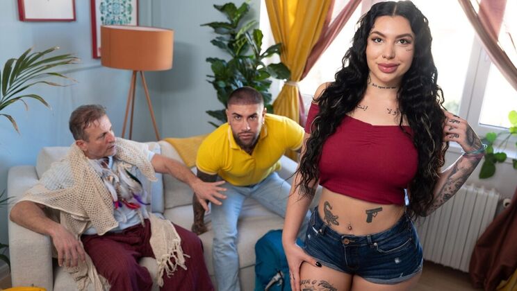 [FakeHostel] - Amateur GF Takes Cumshot on Big Tits - George Uhl - Nestor Zarc - Sexy Nala