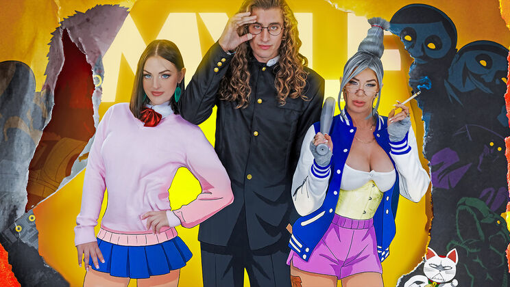 [BadMilfs] - Older vs Younger Lesbian Threesome – Ghost Fucking Session