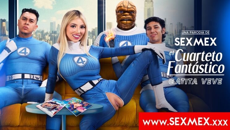 [SEXMEX] - Blonde & Big Ass Gatita Veve in XXX 4-Way - gatita