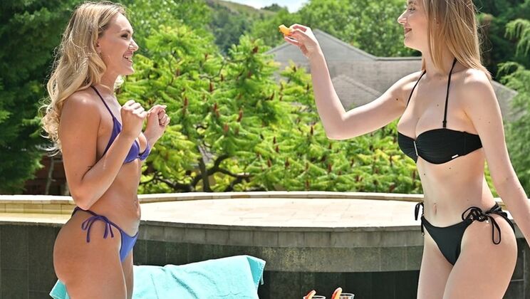 [PornWorld] - Bathing Suit Lesbians Outdoor Anal with Toy - Hello Siri3 - Polly Yangs