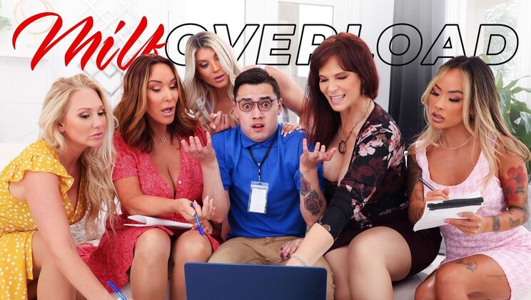 [MILFOverload] - Curvy MILFs Syren & Alexis in Reverse Gangbang - Syren De Mer - Alexis Malone - Juan Loco - Rachel Steele - Linda Lan - Taylor Wild